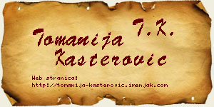 Tomanija Kašterović vizit kartica